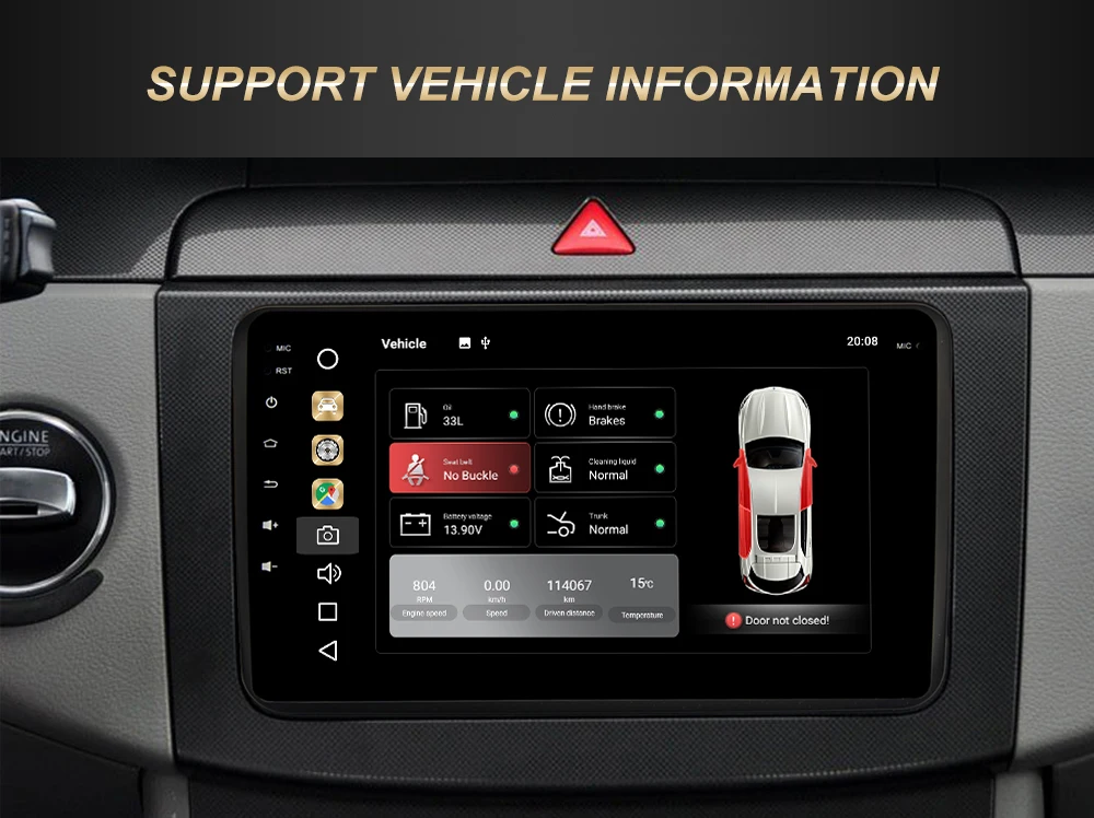 JSTMAX 8 'ɺndroid 9.0 4G + 64G ISP экран автомобильный DVD-радио стерео плеер для Golf 5 6 Polo Passat