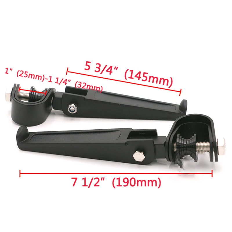 

Universal Motorcycle Footrest Foot Pegs for Cafe Racer Bobber Honda GS125 CG Scooter Retro Black Foot Rest Motor Foot Pedals