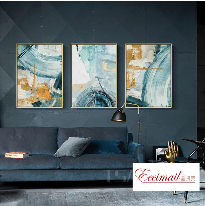 EECAMAIL Nordic Ins Mediterranean Creative Triple Diamond Painting Full New Cross Stitch Modern Landscape Home Decora | Дом и сад