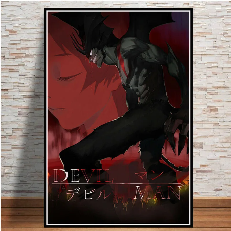 Лидер продаж рисунок Devilman Crybaby из японского аниме комикс картина маслом на холсте