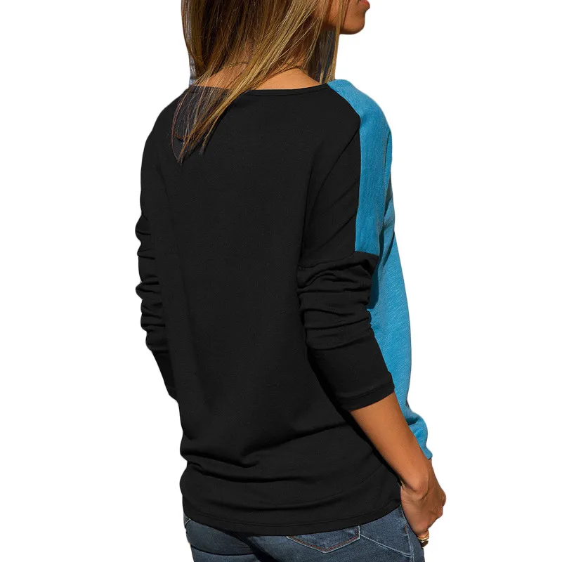 Autumn Long Sleeve Blouse Women 2019 Casual Skew Collar Patchwork Shirt Slim Office Lady Blouses Basic Tops Black Tee Blusas 2XL