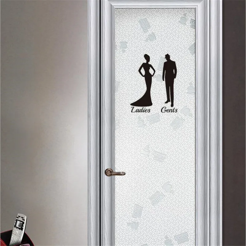 1 шт. Наклейка на стену для ванной комнаты декор туалетной двери переводная