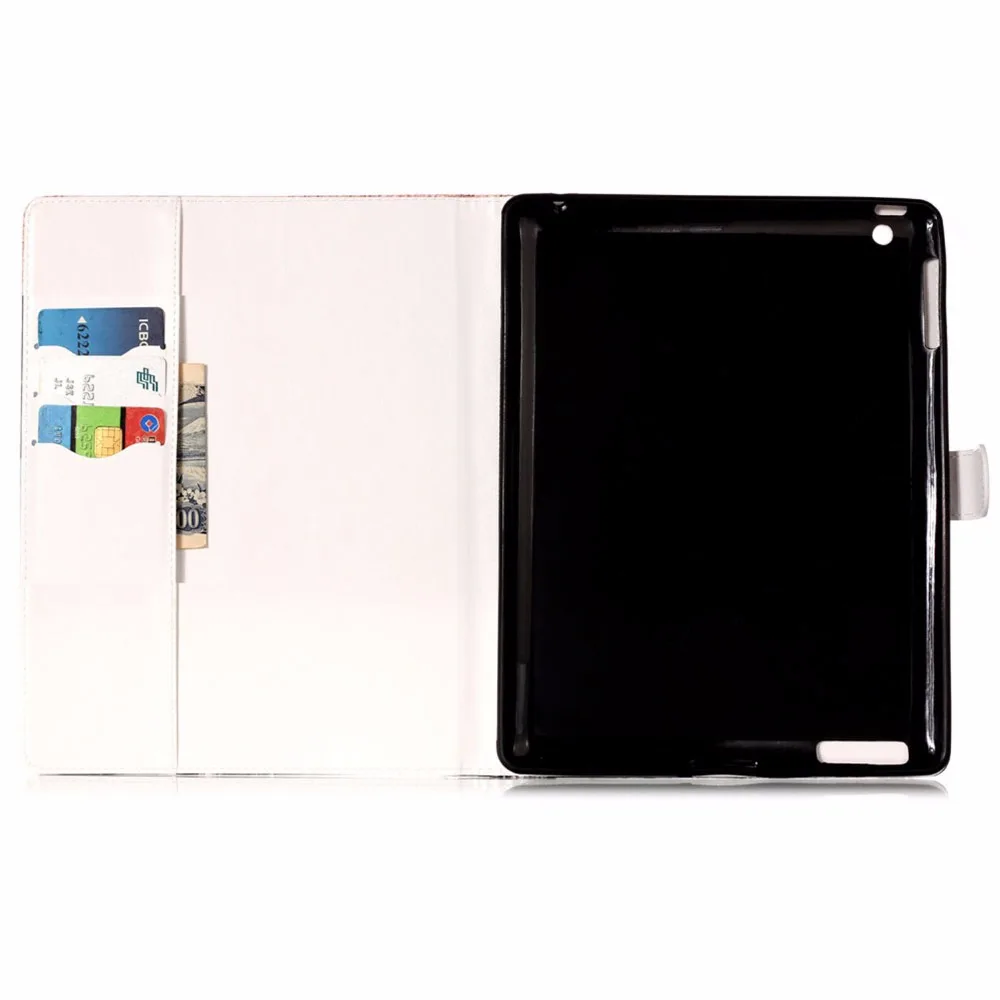 Чехол с крышкой и узором из искусственной кожи 9.7For ipad 2 для Apple 3 4 A1396 A1395 A1430 A1416 A1458