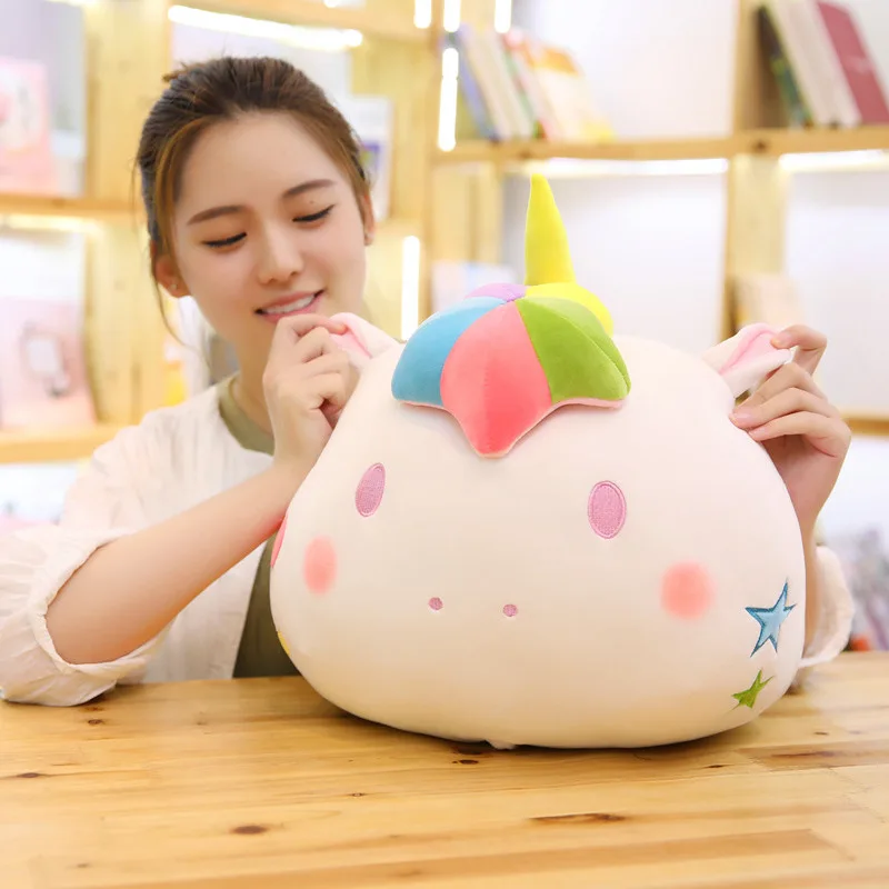 Подушка Единорог Одеяло Kawaii теплее звезда плюшевая подушка нордическая Детская