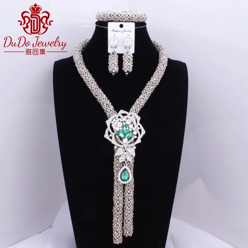 Новейшие итальянские серебряные украшения комплект ювелирных изделий для