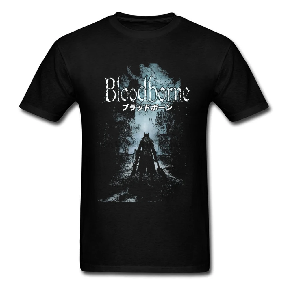 BloodBorne Game T Shirt Hunters Dream Yharnam Demon Souls Gamer Tshirts Black Japanese Anime Funny New T-Shirts Men | Мужская одежда