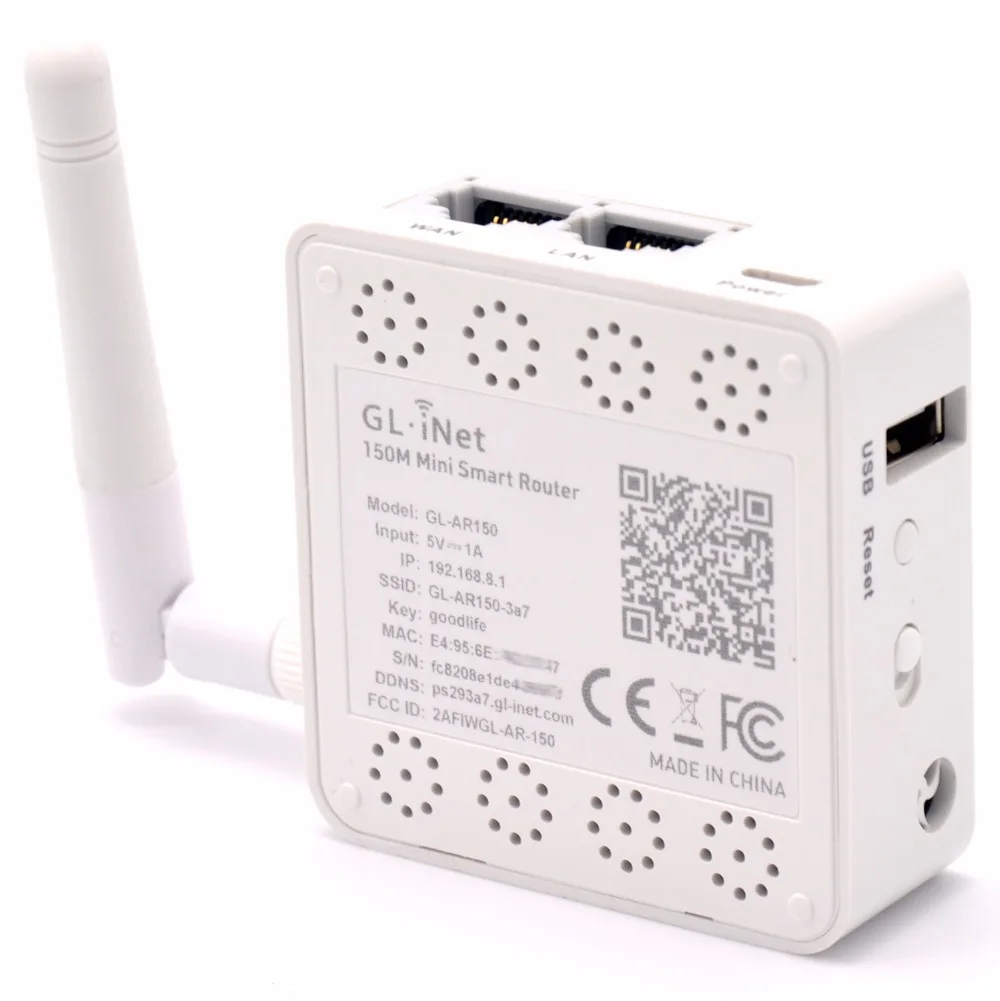 GL-AR150 Atheros AR9331 прошивка OpenWRT 150 Мбит/с умный беспроводной мини WiFi роутер Wi-Fi дорожные роутеры Внутренняя/внешняя антенна