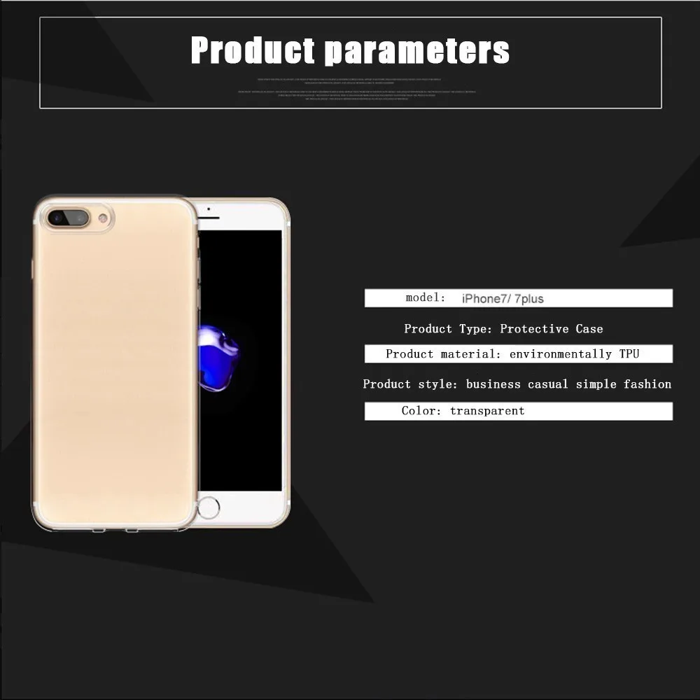 Прозрачный чехол для телефона IphoneX XR XS/MAX Iphone 7 6 8 S Plus противоударный мягкий
