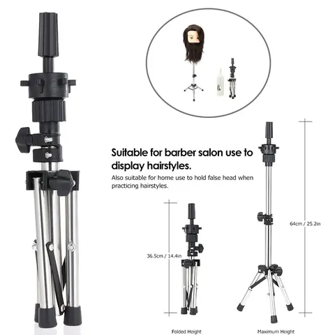 Регулируемый мини-штатив для тренировки головы манекена парикмахерской держатель для головы зажим парик подставка для волос головка-пустышка штативы салонные инструменты