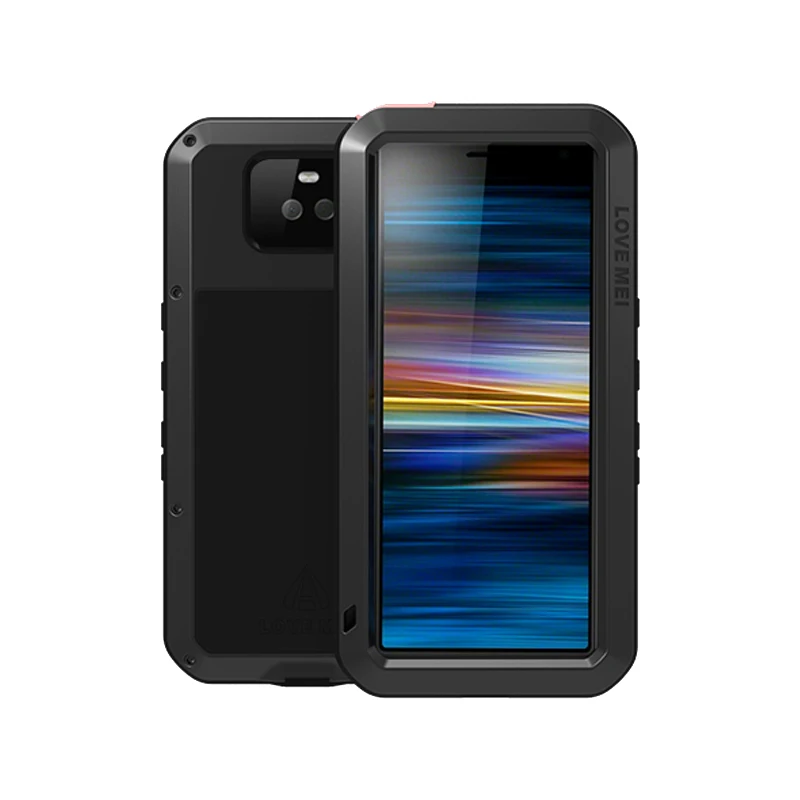 Металлический защитный чехол для Sony Xperia 10 Plus ударопрочный на 360 градусов с полным