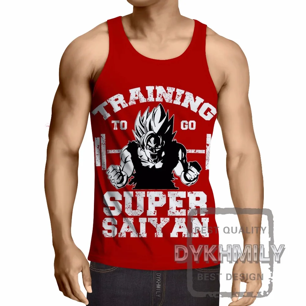Новое поступление 2017 года Для мужчин модная летняя майка Dragon Ball Z Бодибилдинг