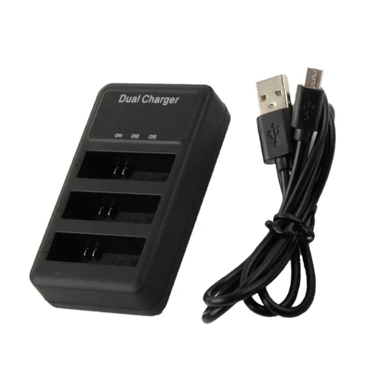 3 slots charger Зарядное устройство для камеры с двумя usb-портами для xiaomi Mijia mini 4k светодиодный экран защитное зарядное устройство аксессуары для экшн-камеры - Цвет: 3 slots charger