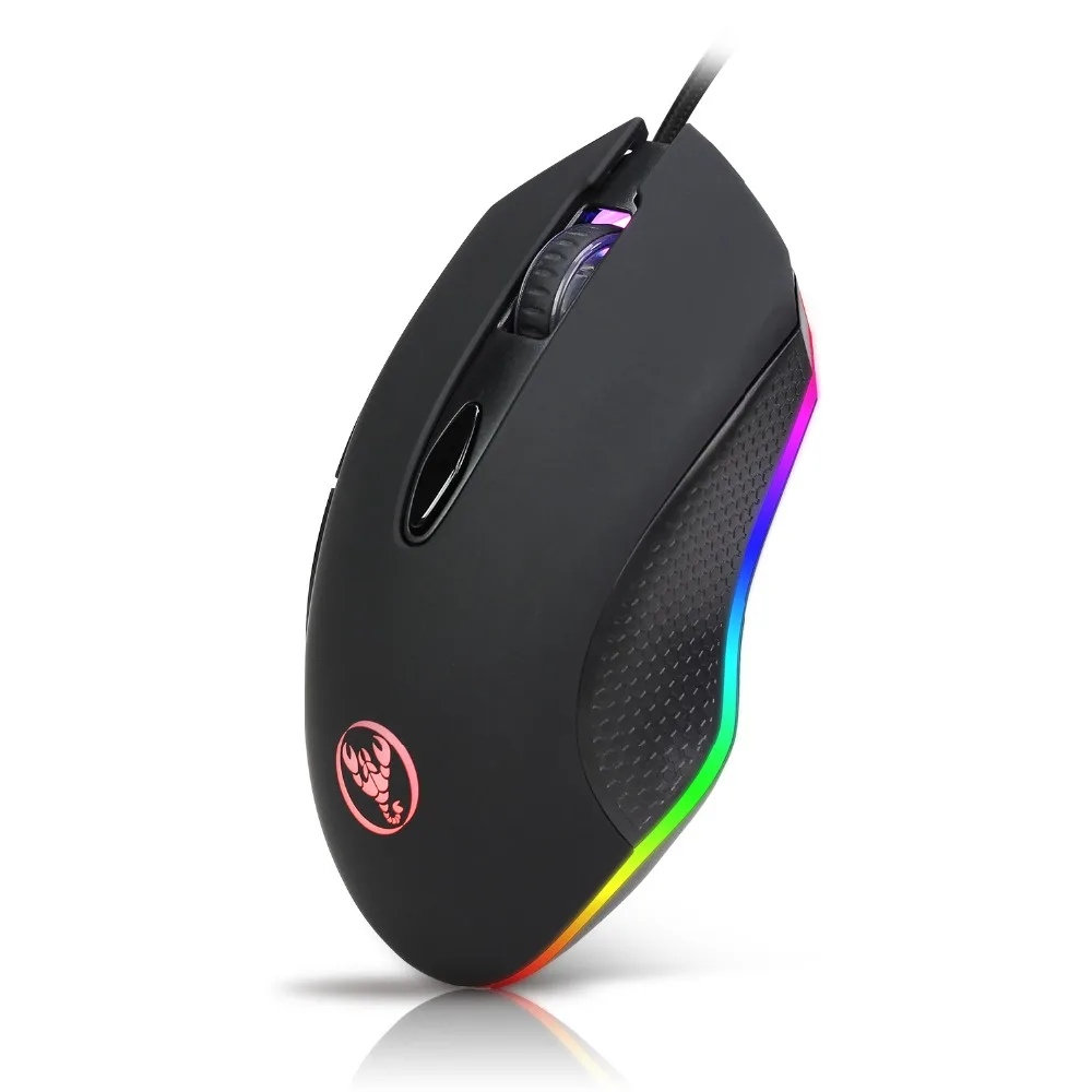 Zienstar Проводная, USB, игровая мышь с RGB Цветной подсветкой, 4800 dpi, программируемая профессиональная 7 кнопочная игровая мышь для компьютера ПК