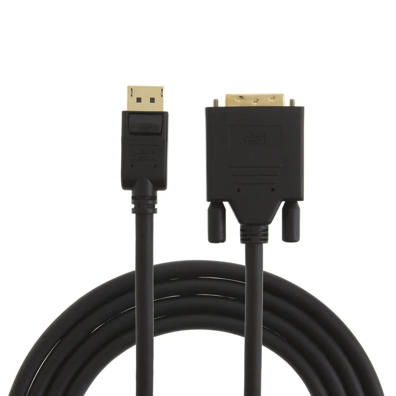DisplayPort к DVI Кабель DP папа Мужской кабель позолоченный адаптер Поддержка 1080P Full HD