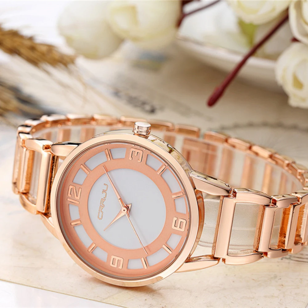 Бренд класса люкс розовое золото смотреть полностью из нержавеющей стали модные