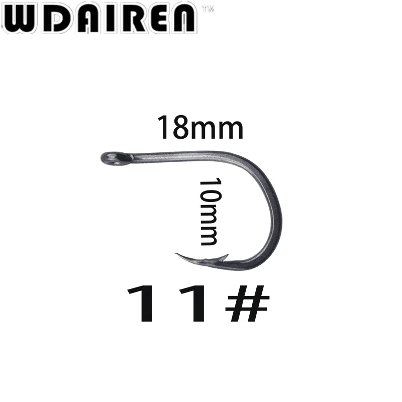 WDAIREN 100 шт./лот углеродистая сталь 3 #-12 # рыболовный крючок прочные рыболовные