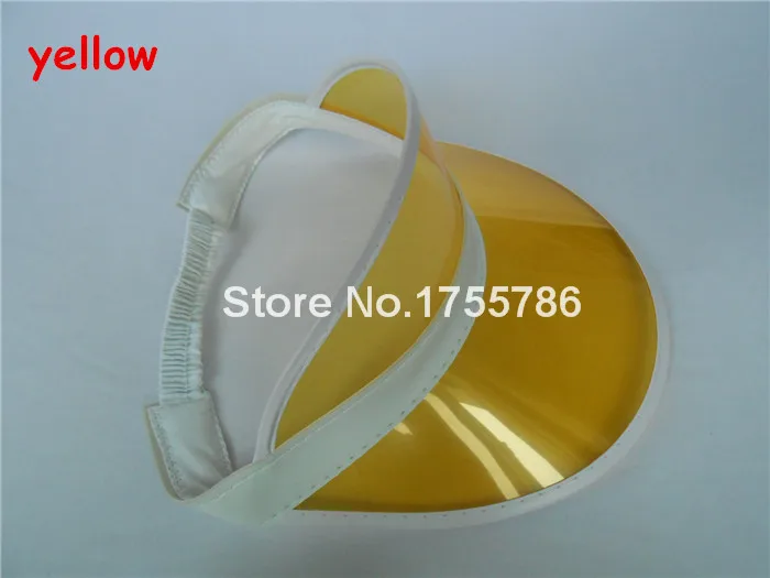 yellow 6 шт./лот/партия, неоновые солнцезащитные козырьки для летнего отдыха - Цвет: yellow