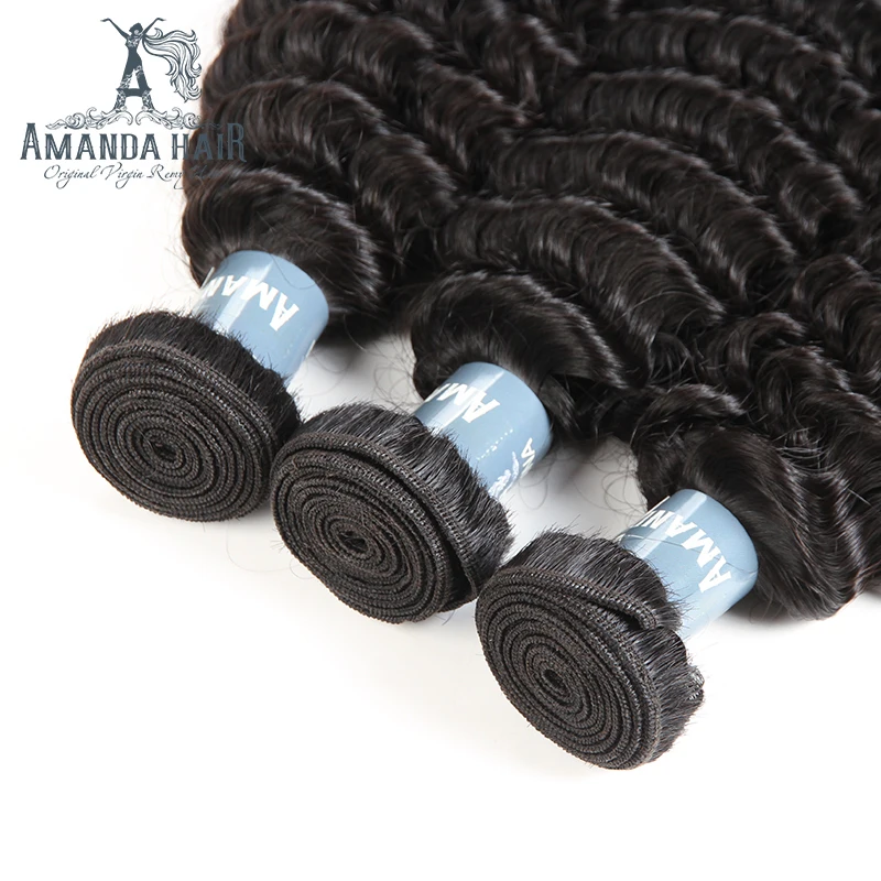 Amanda Peruvian Kinky Curly Virgin Human Hair 4 Bundles Natural Color For Salon Longest PCT 15% Extension | Шиньоны и парики - Фото №1