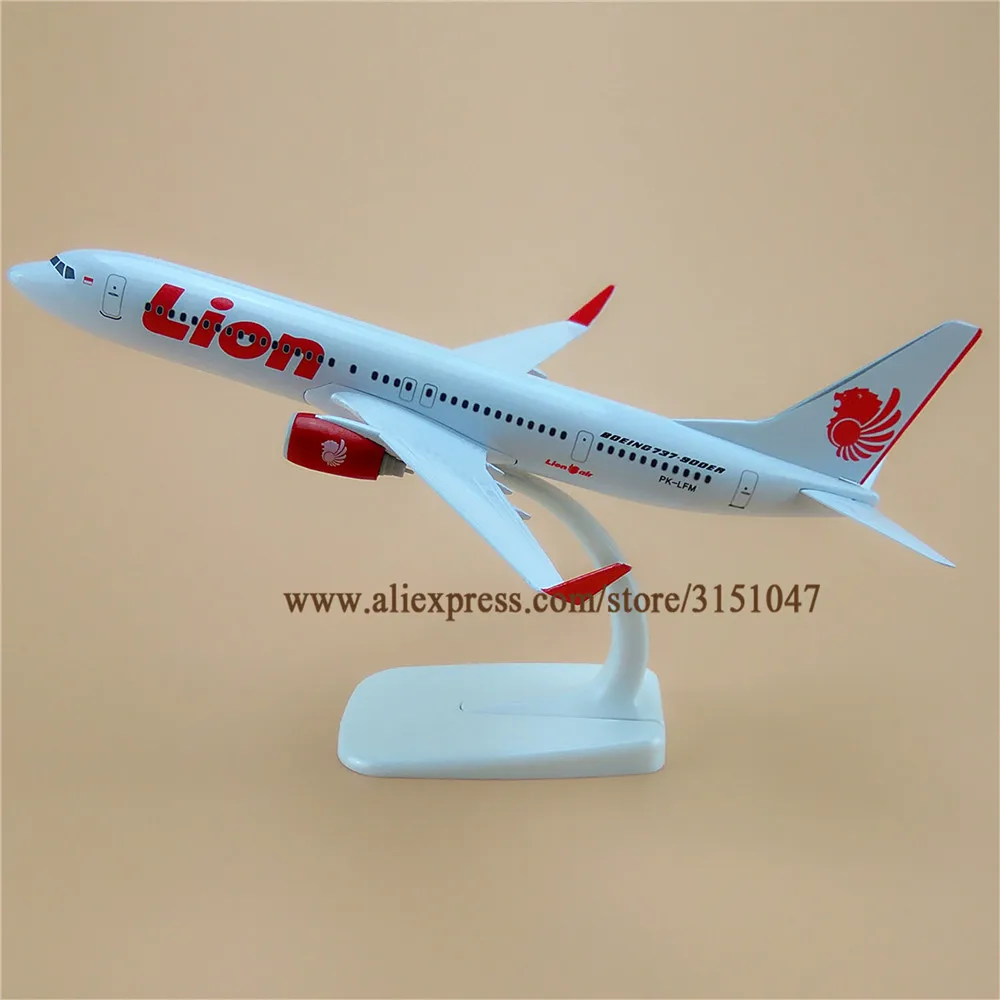 20 см модель самолета Air Индонезии Красный Лев Boeing 737 900er B737 Airways Airlines металлический