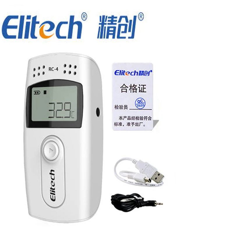 Elitech rc 4 USB Температура регистратор данных ЖК дисплей цифровой температуры withexternal