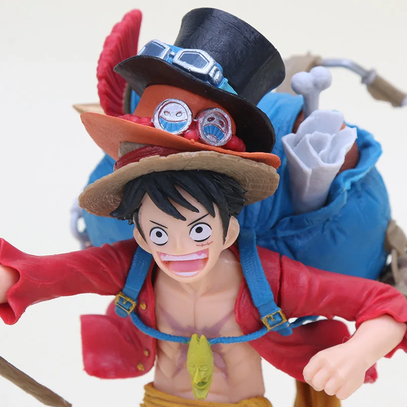 Цельная обезьянка D. Luffy бегущая экшн фигурка игрушки с Sabo & Ace шляпа Кукла