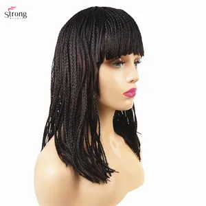 StrongBeauty Women's Synthetic Wig Braided Box Braids Wigs for African American Women