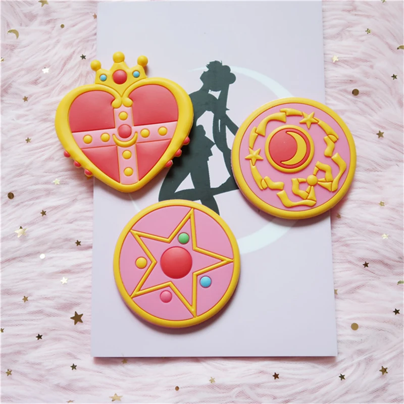 

Anime Sailor Moon Cosplay Accessories Tsukino Usagi Women Girls Crescent Love Crown Portable Makeup Mirror Magic Wand Hand-held