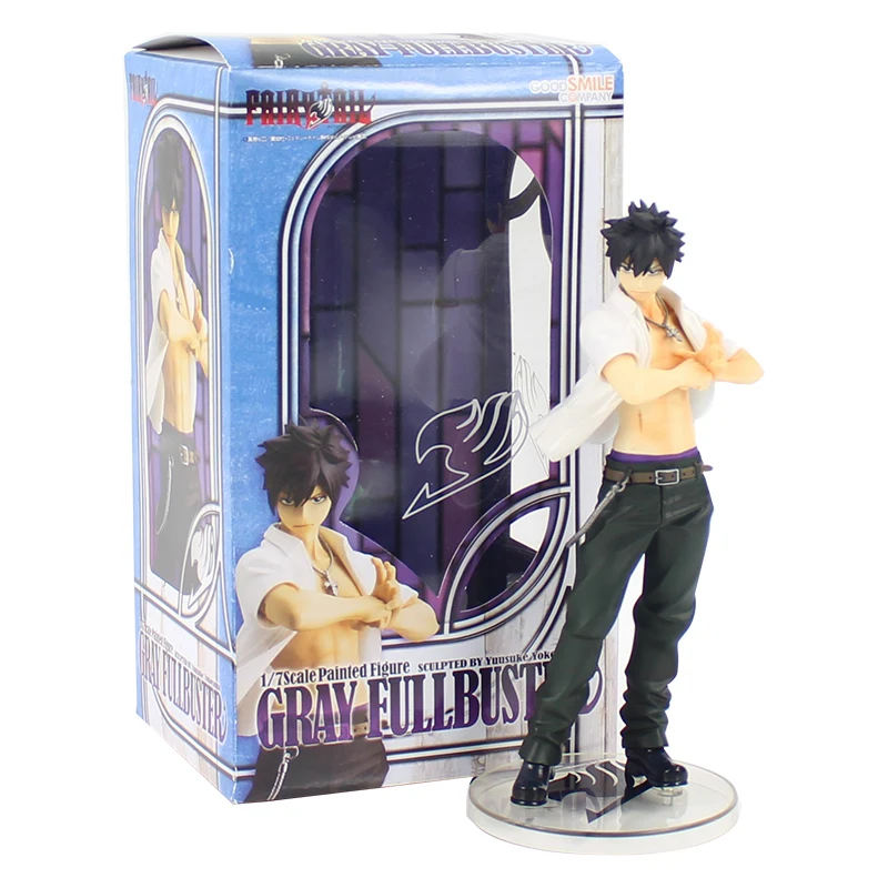 20-22 см Fairy Tail Люси хартфилия серый Fullbuster 1/7 Масштаб Окрашенные рис белое платье