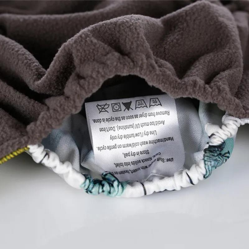 

[simfamily]1PC Reusable Bamboo Charcoal One Size Pocket Cloth Diaper,Double Gussets,Color Snap,Waterproof Baby Nappy