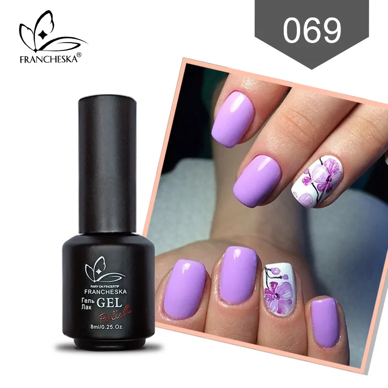 Francheska 069 Francheska гель лак для ногтей гель лак 80 цветов светодиодный УФ nagels spulletjes oje впитывающий полуперманентный Smalto для unghie Гель-лак - Цвет: Francheska 069