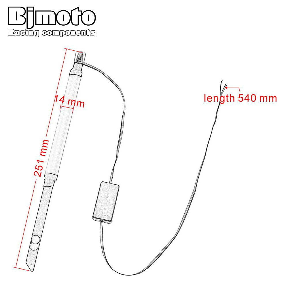 

BJMOTO Universal Motorcycle LED Turn Signal Srips Light 45-70mm Fork Amber Lamp For Honda Yamaha BMW Kawasaki