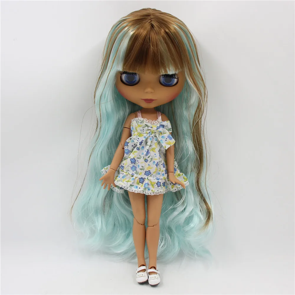 Ледяной DBS Blyth кукольные черная матовая искусственная кожа с уход за кожей лица