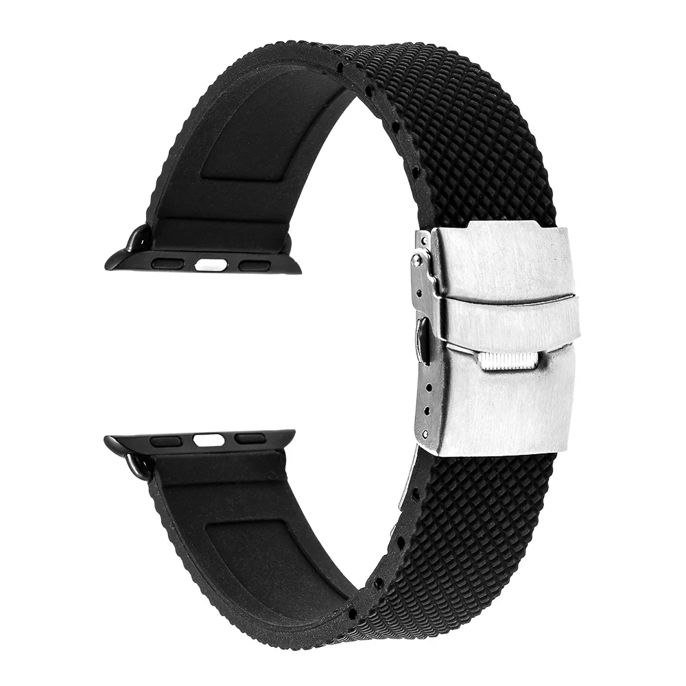 Ремешок с пряжкой из нержавеющей стали для iWatch Apple Watch спортивный браслет