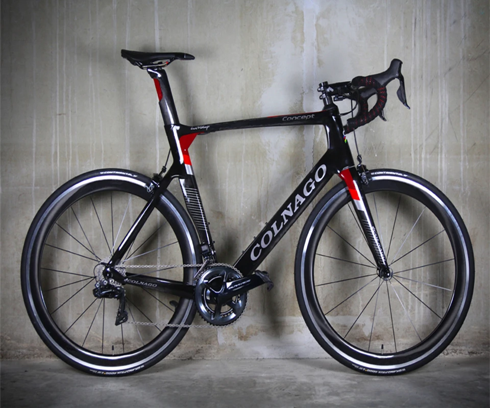 CARROWTER Colnago концепция полный велосипед полный карбоновый дорожный велосипед с R8010 Группа Набор 50 мм карбоновый комплект колес Novatec A271 ступицы