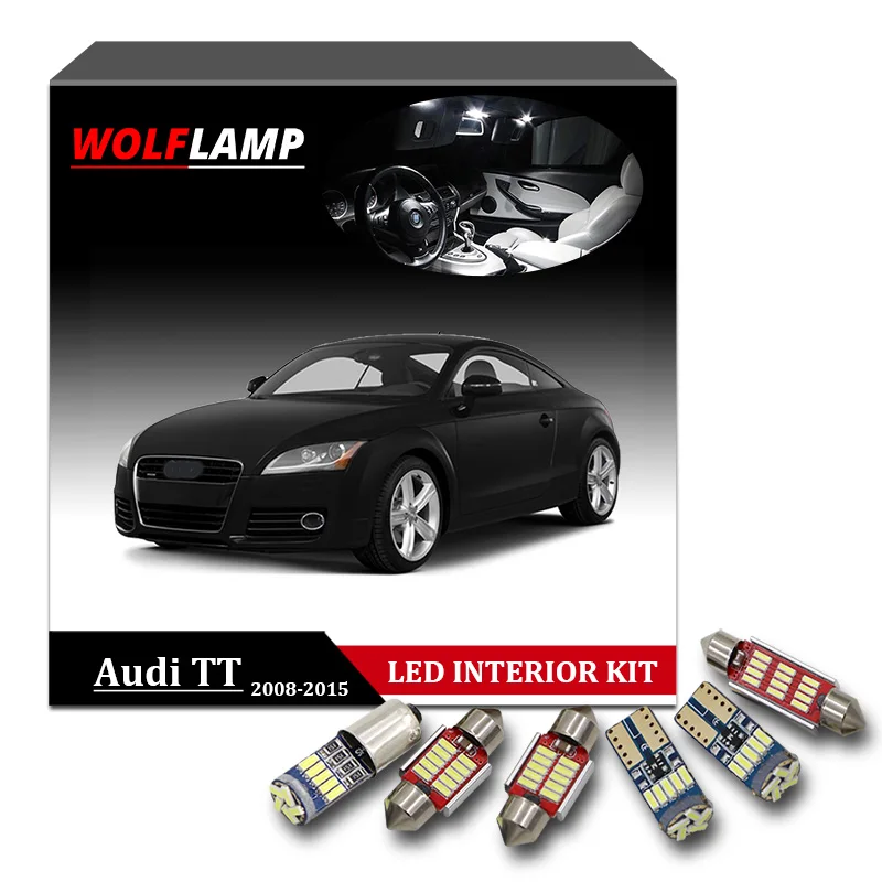 Wolflamp 12 шт супер яркие белые светодиодные с Canbus интерьер автомобиля светильник s