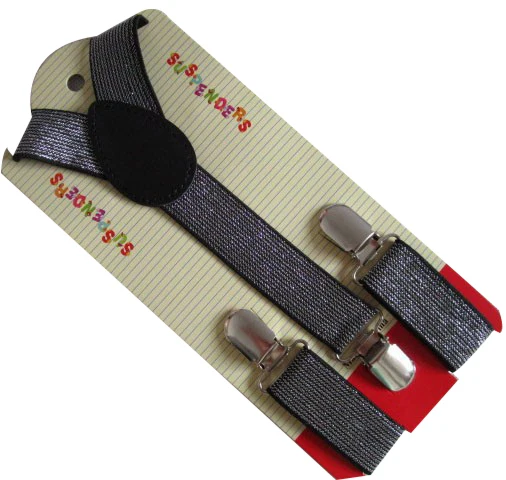 Регулируемые Детские подтяжки с люрексом золотого и серебряного цвета блестящие