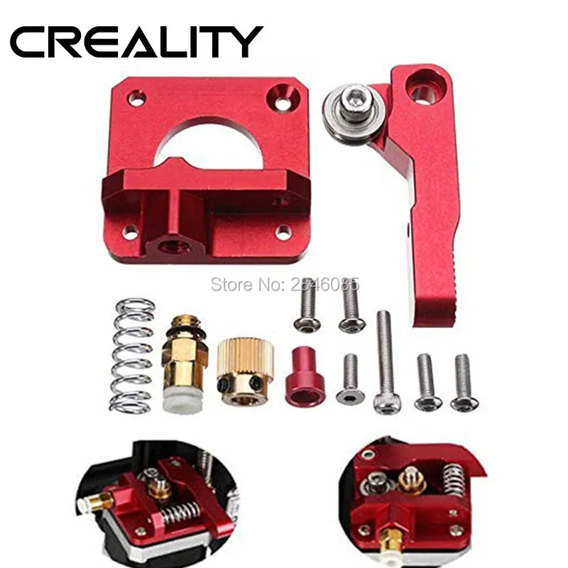 Красный металлический экструдер CREALITY 3D MK8 блок из алюминиевого сплава Bowden