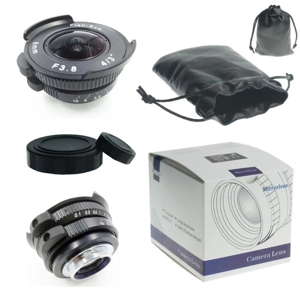 Широкоугольный Объектив Fisheye 8 мм F3.8 CC для телевизора кино c Sony NEX3/5T/6/7 A5000 A6000 A5100 A7S
