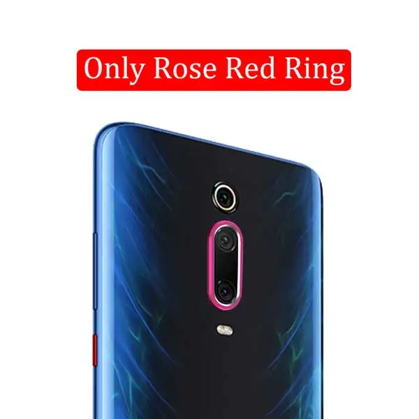 Rose Red Ring Only Стекло Xiaomi mi 9T Pro mi 9T чехол для камеры Защитная крышка для Xiao mi Red mi K20 Pro закаленное стекло металлическое защитное кольцо для объектива камеры - Цвет: Rose Red Ring Only