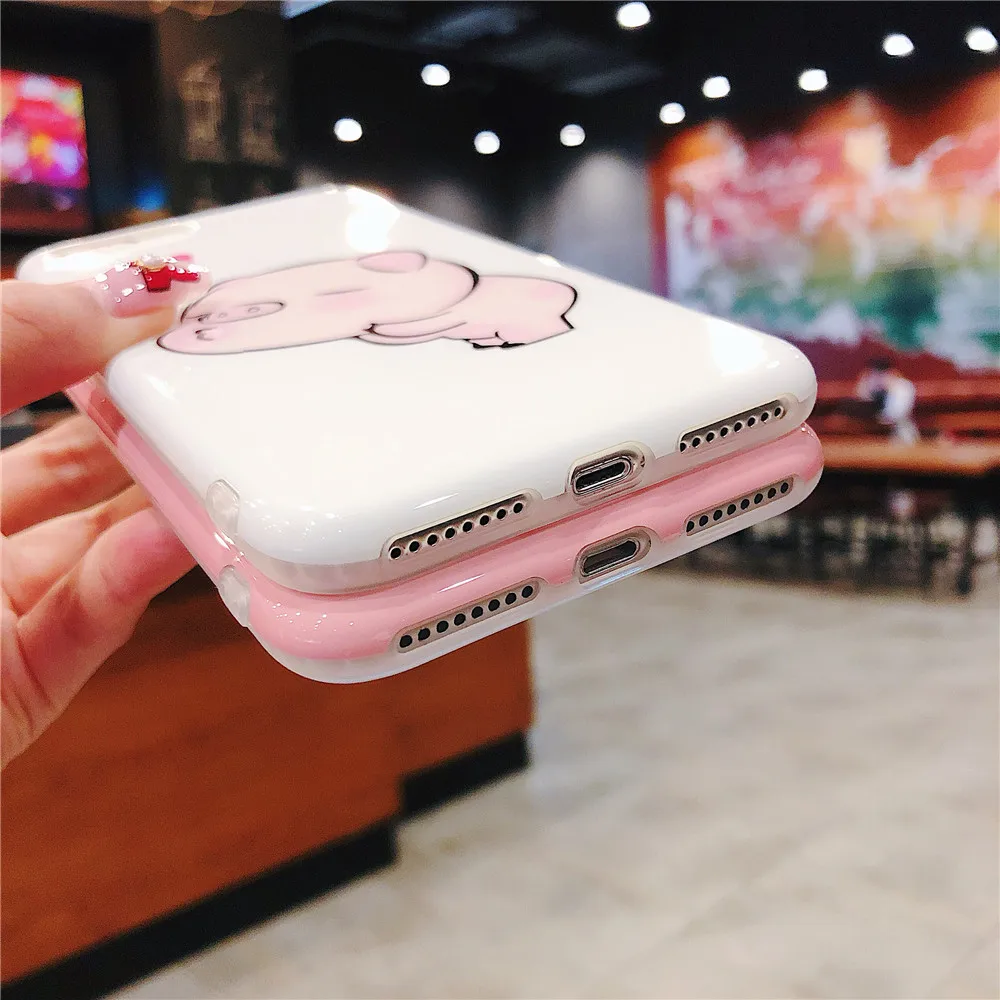 Защитный закаленное Стекло для iPhone XS MAX прекрасный розовый поросенок пленка +