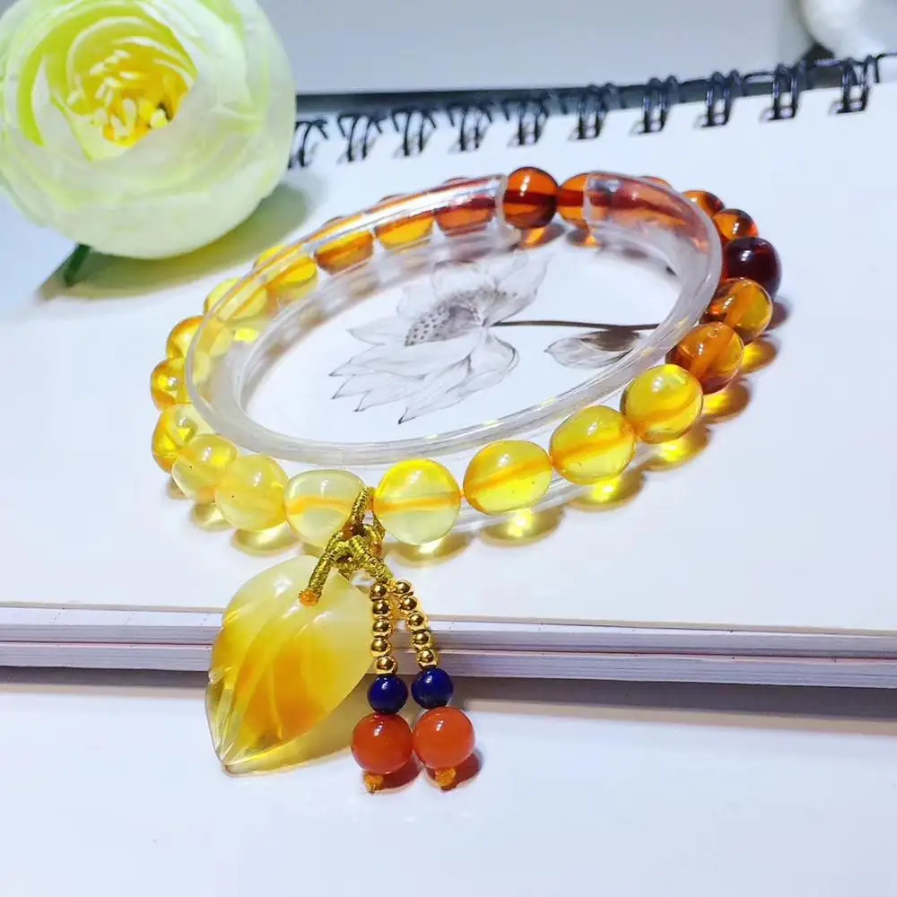 Сертификат натуральной крови янтарный браслет для женщин и мужчин Исцеление Gokd