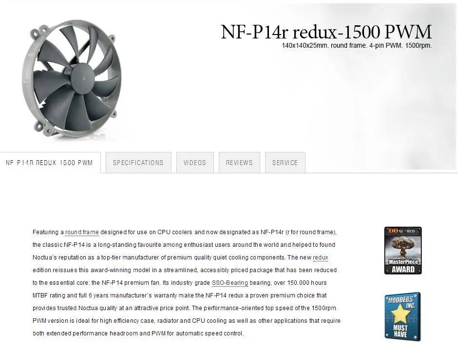 Noctua NF-P14r redux-1500 PWM PC компьютерные корпуса башни процессор 14 мм вентилятор кулеры вентиляторы Охлаждающие вентиляторы