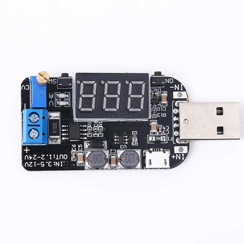 DC-DC, 5 В до 3,3 В, 9 В, 12 В, модуль адаптера питания, 3W, Регулируемый USB, понижающий модуль питания, понижающий повышающий преобразователь напряжения