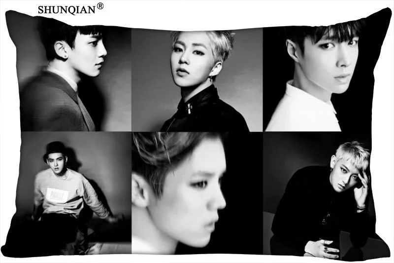 Корейская Прямоугольная подушка Pop EXO чехол на молнии Свадебный заказ 40x60 см 50x75 (с