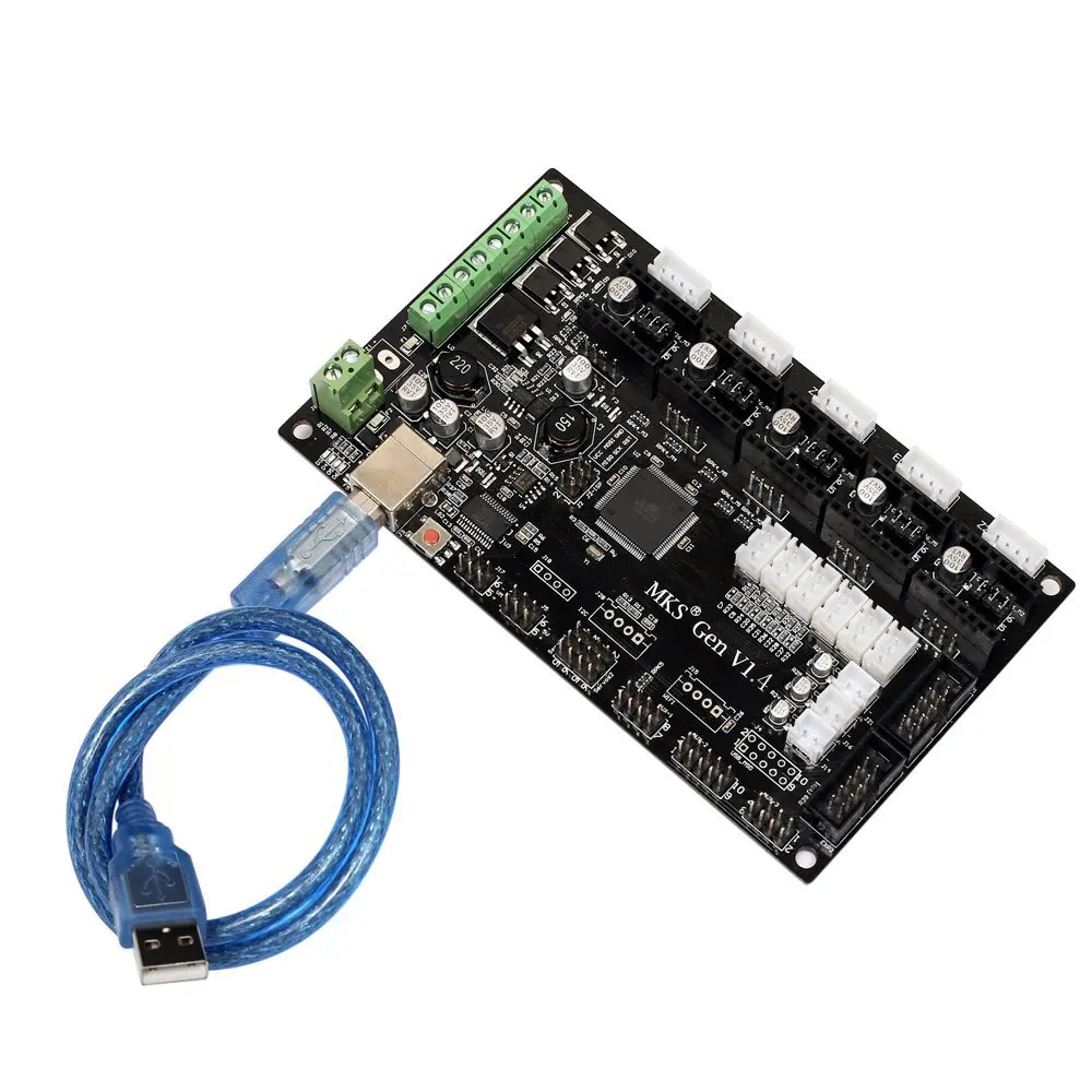 MKS Gen V1.4 RepRap Ramps1.4 +12864 Smart LCD Display +Heated Bed+5PCS A4988 Stepper Motor Driver+3PCS Mechanical Endstop Switch |