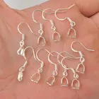 Оптовая продажа, 100 шт., бриллиантовые серебряные серьги с крючком, бриллиантовые серебряные серьги, серьги для ушей, ручка 24 часа, быстрая доставка