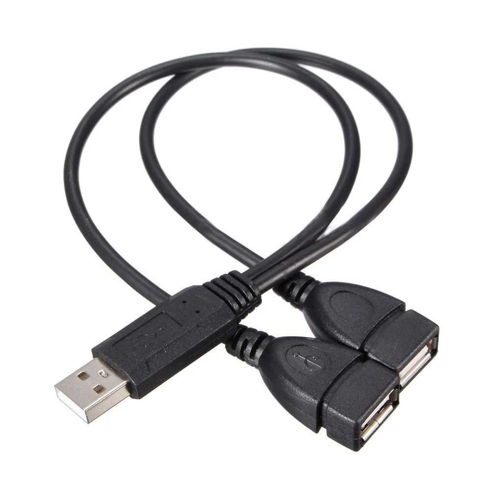 USB 2,0 A папа-2 двойной USB гнездовой разъем Y разветвитель для зарядки и синхронизации данных USB кабель удлинитель USB разветвитель адаптер Усилитель