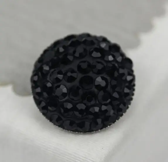 Новое поступление Кристальные черные пуговицы для ткани пальто свитера юбки