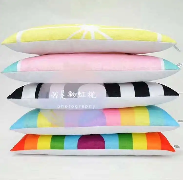 Декоративные подушки для дивана полукруглая Подушка 3D Радужная арбуз игрушки