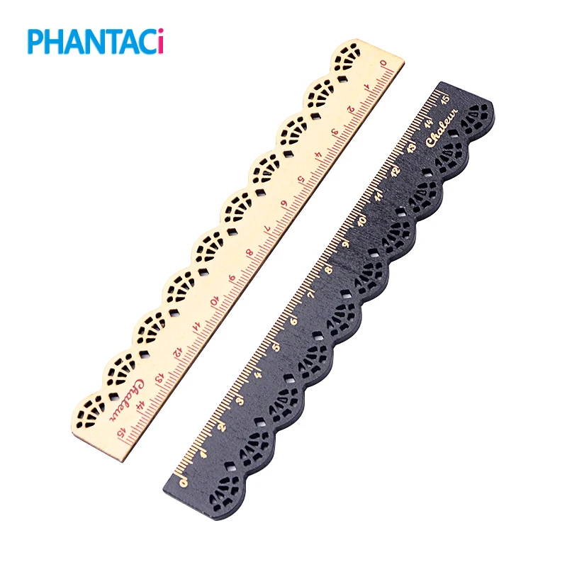 

Long 15 cm Kawaii Cute Stationery Lace Wood Ruler Sewing Ruler Office School Stationery Supplies Scale Straight Ruler